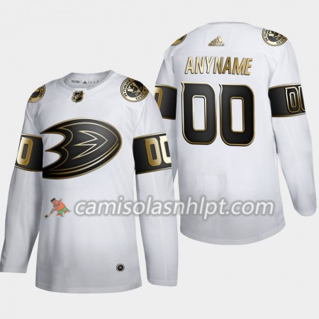 Camisola Anaheim Ducks Personalizado Adidas 2019-2020 Golden Edition Branco Authentic - Homem